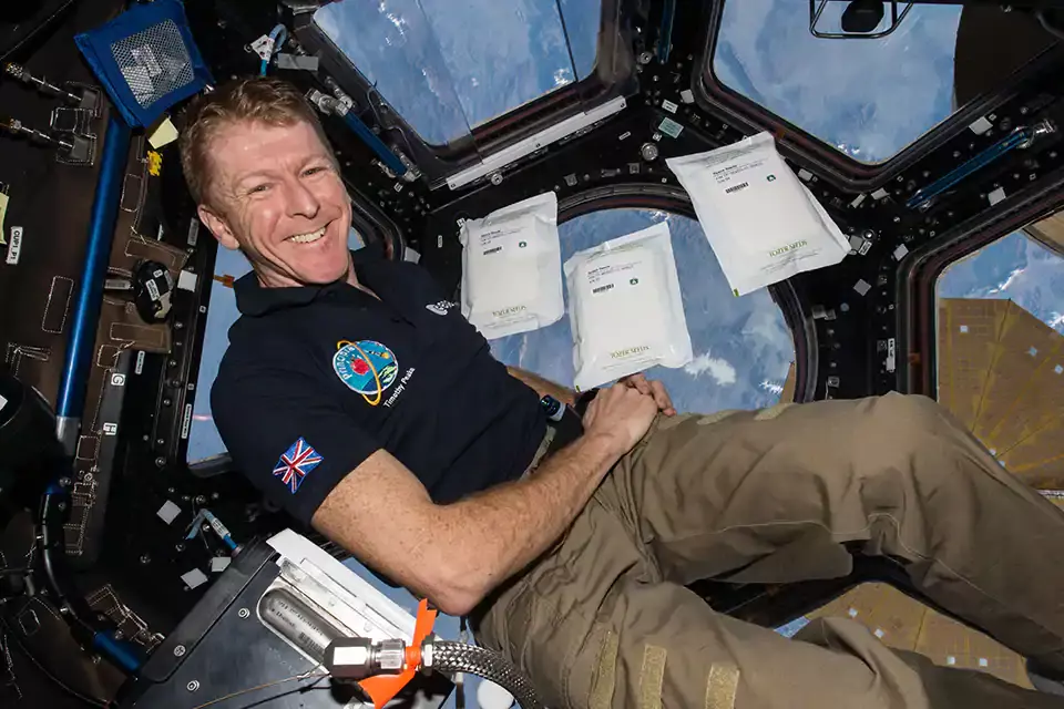 Two kg of rocket seeds were on board the ISS with British European Space Agency astronaut, Tim Peake, as part of his Principia mission.