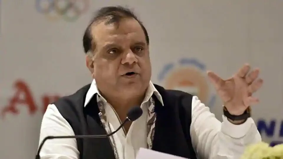 Indian Olympic Association President Narinder Batra during a press conference.