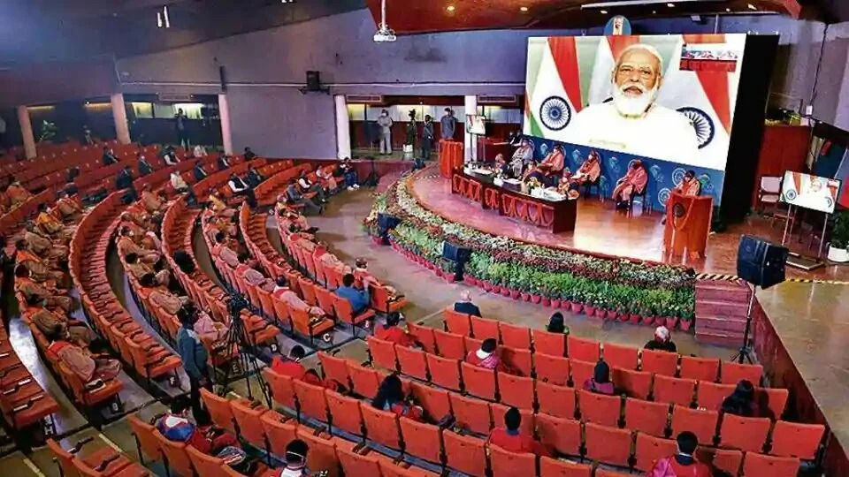 PM Narendra Modi virtually addressing the graduated during the 51st Annual Convocation Ceremony at Indian Institute of Technology (IIT Delhi), in New Delhi, India, on Saturday, November 7, 2020. (Photo by Raj K Raj/ Hindustan Times)